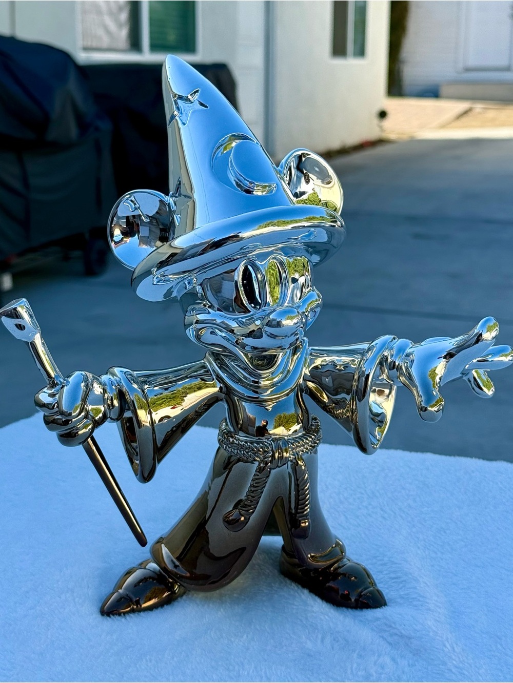 Sorcerer Mickey Mouse Chrome Figure 11.8” - 30cm